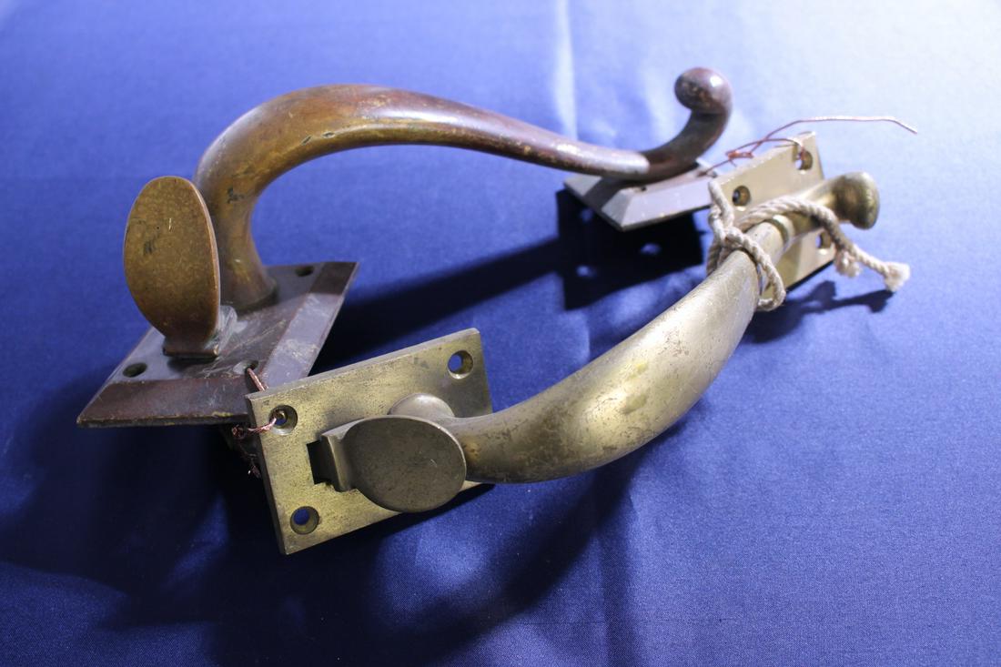 A Pair of Brass Door Pulls from Yale (1 of 5)