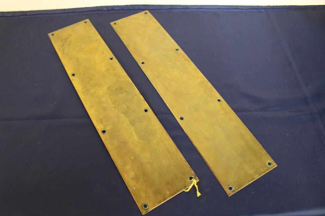 2 Large Brass Door Pushes Plates (1 of 3)