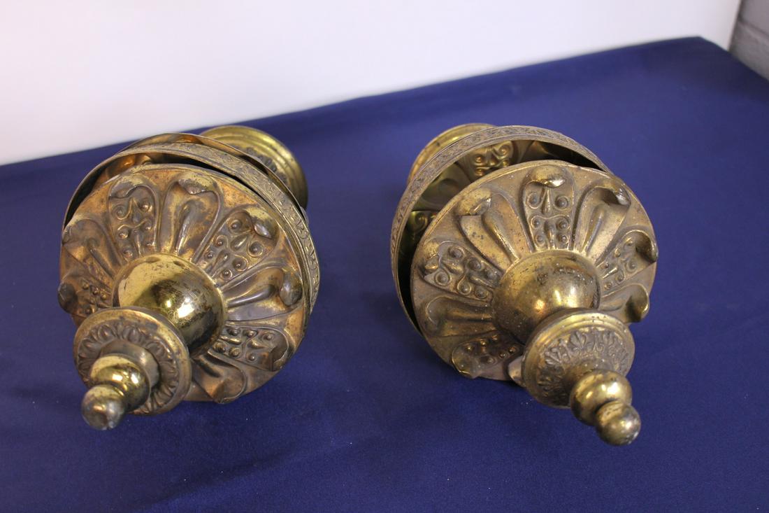 Two Large Rare Ornate Victorian Curtain Rod Ends (1 of 11)