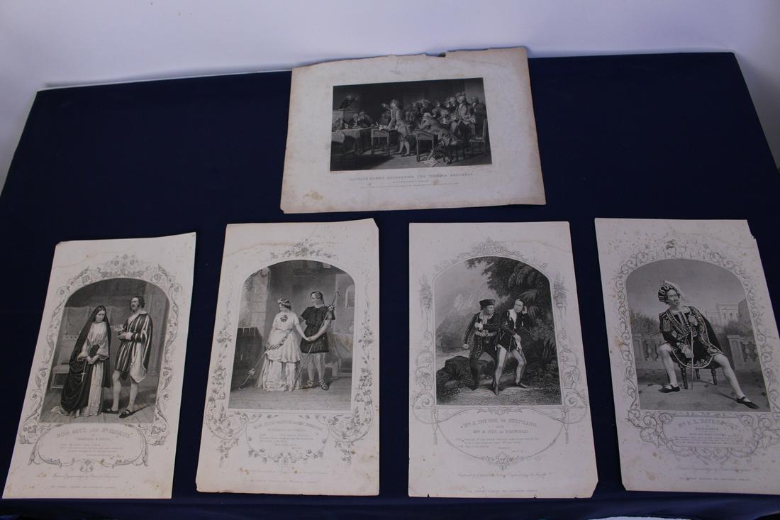 Set of 5 19th Century Original Engraving (1 of 14)