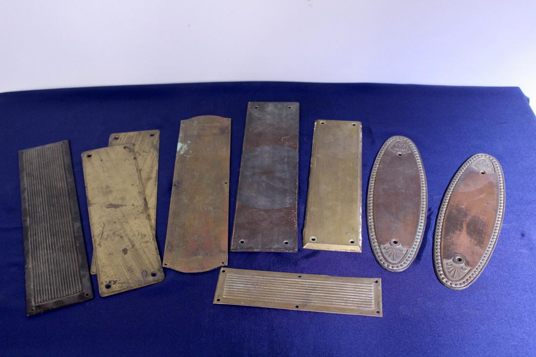 Assorted Set of 10 Antique Door Pushes (1 of 8)