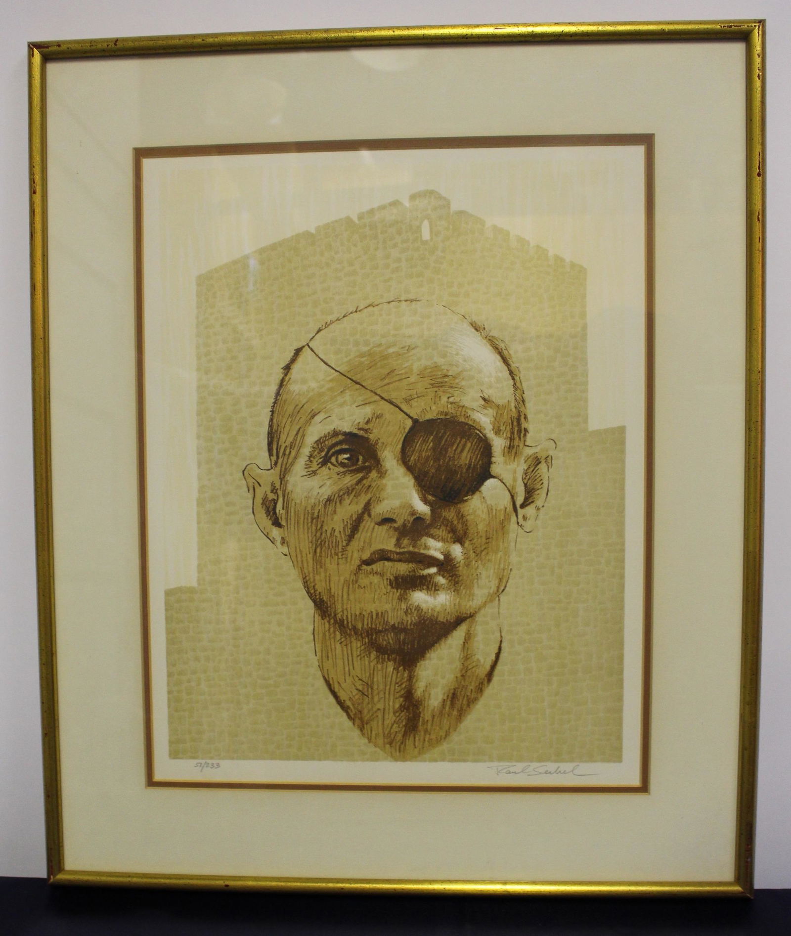 Signed Paul Seikel Limited Edition Lithograph of Moshe (1 of 4)