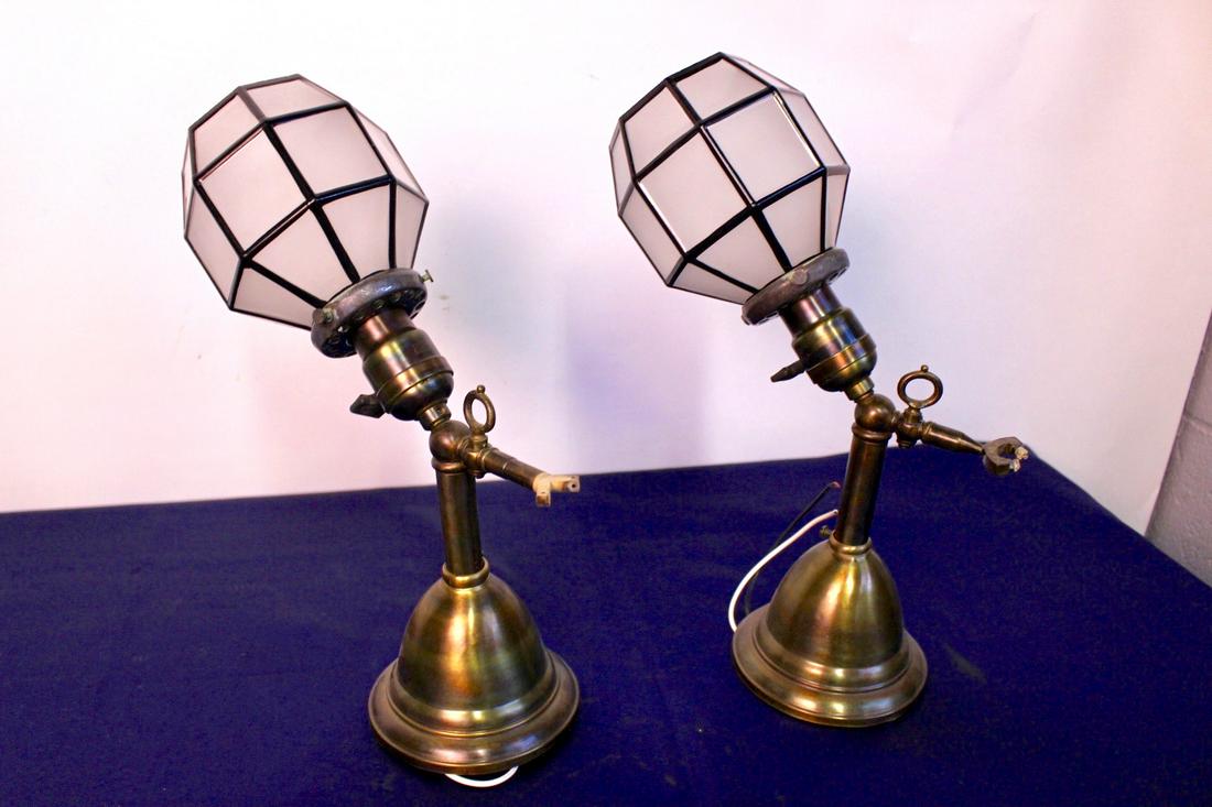 Pair of Combination Gas Electric Sconce from 1900s (1 of 9)