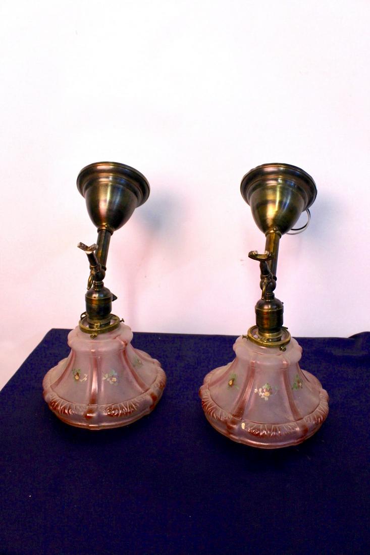 Pair of Combination Gas and Electric Wall Sconce with (1 of 10)