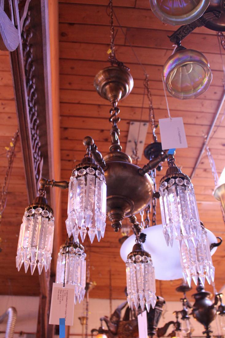 6 Light Sheffield Pattern Crystal Fixture (1 of 4)