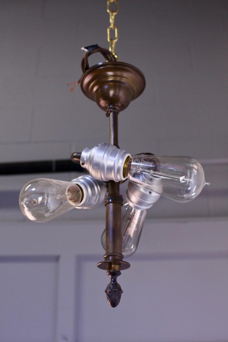3 Light bare bulb Industrial Style Fixture (1 of 10)