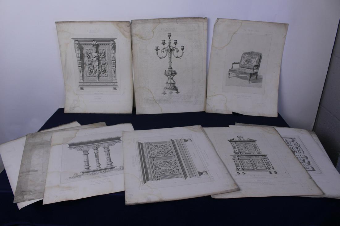 Set of 10 16 to 18th Century Furniture Lithograph (1 of 11)