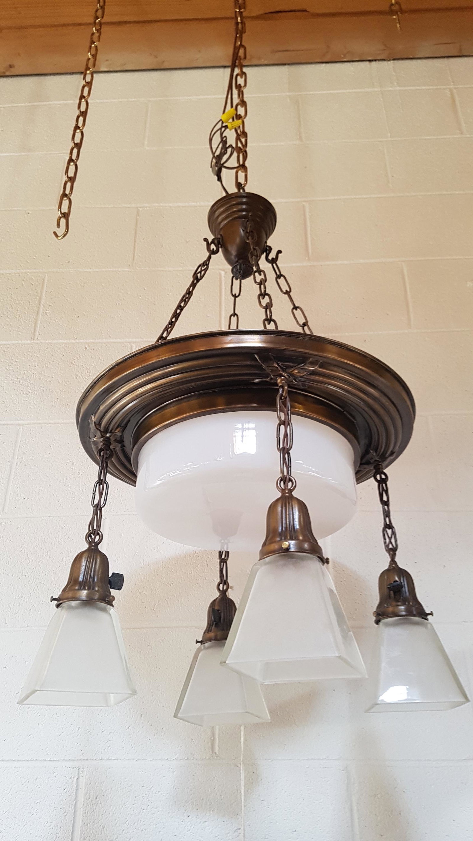 Classical Revival Shower Fixture: Impressive ( + centre bowl) Shower Fixture. Meas: 31"L x 22"D