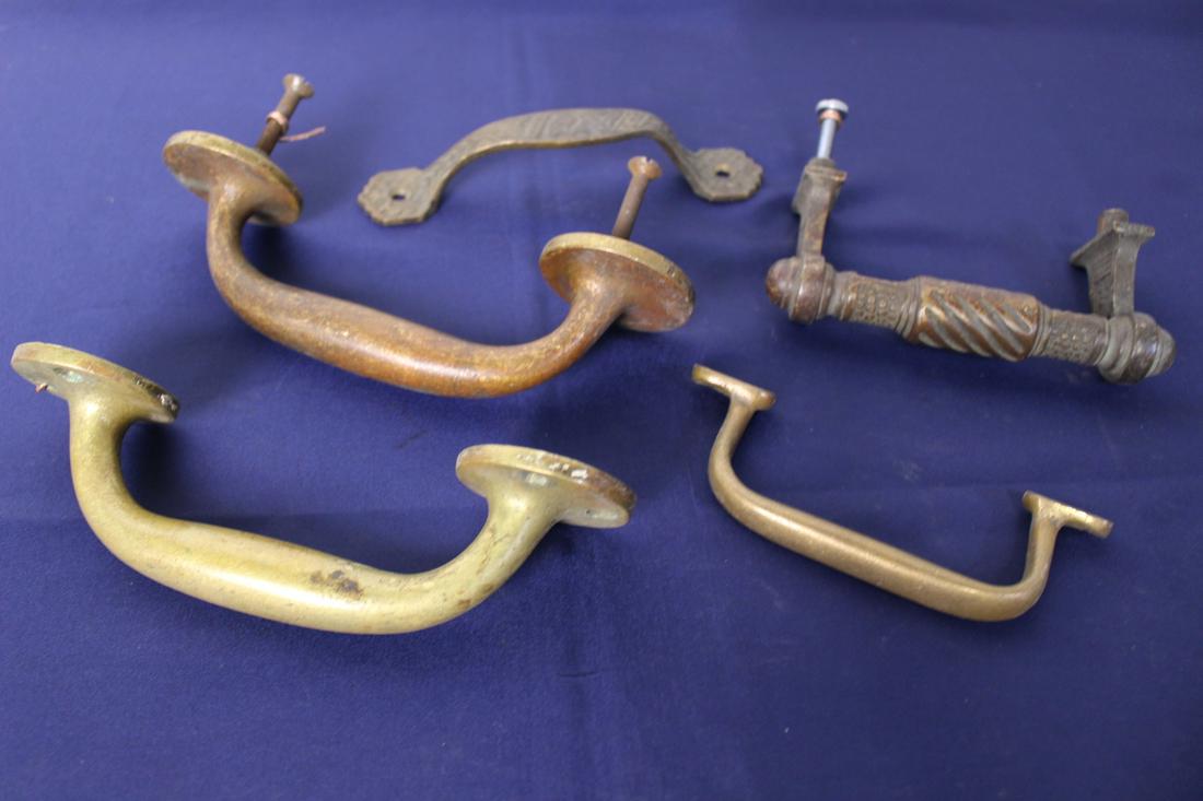 Set of 5 Antique Door Pulls (1 of 6)