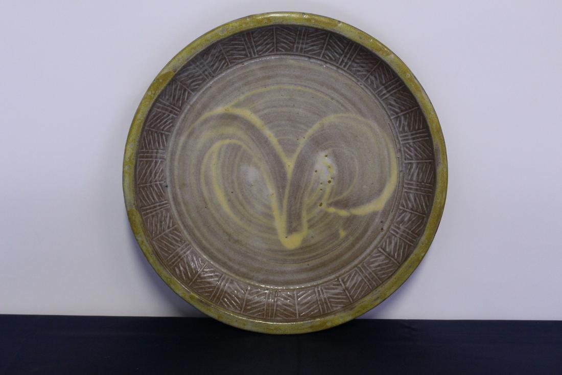 Large Glazed Ceramic Charger (1 of 4)