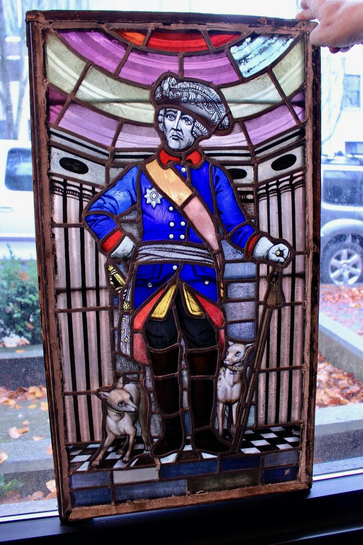 Painted Leaded Glass Figural Window Portrait (1 of 9)