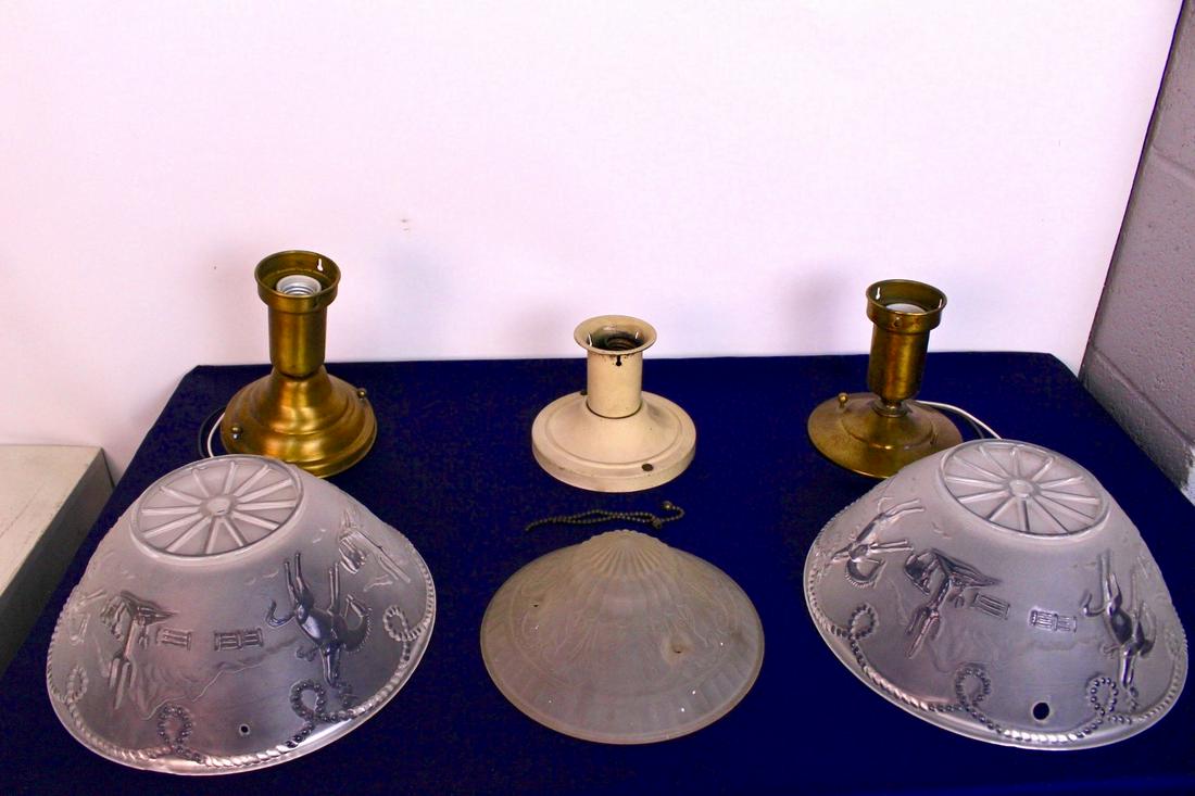 Three Antique Bedroom Light Fixtures (1 of 10)