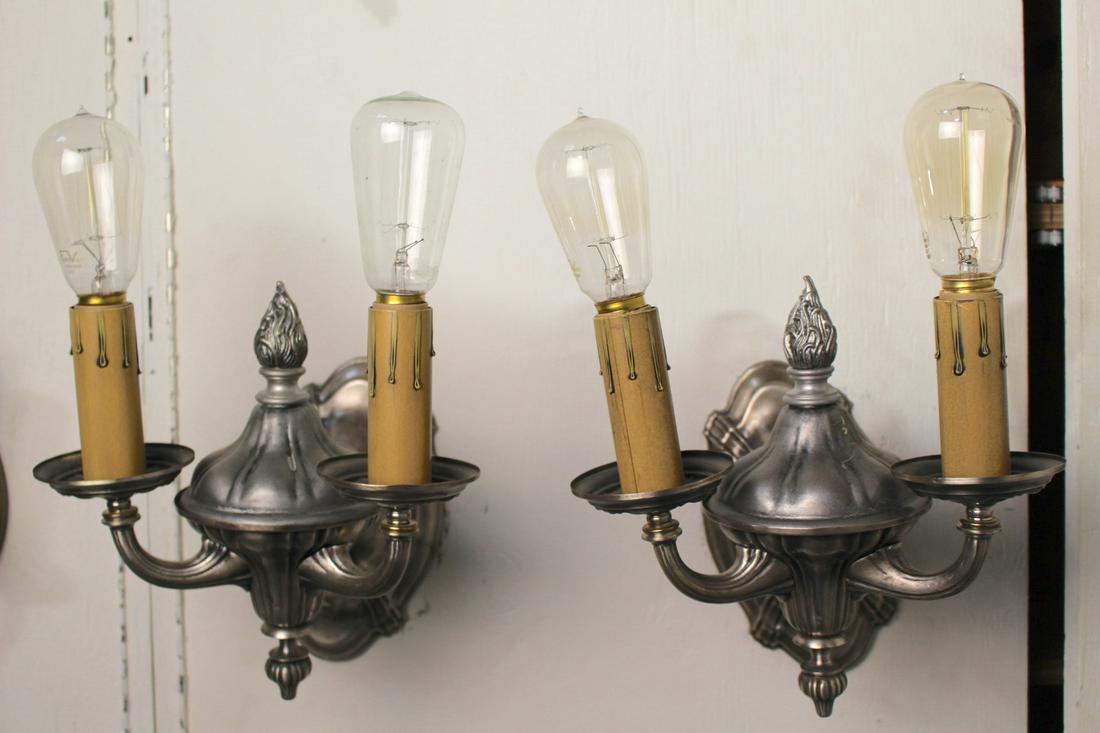 Pair of Double Arm Wall Sconces (1 of 7)