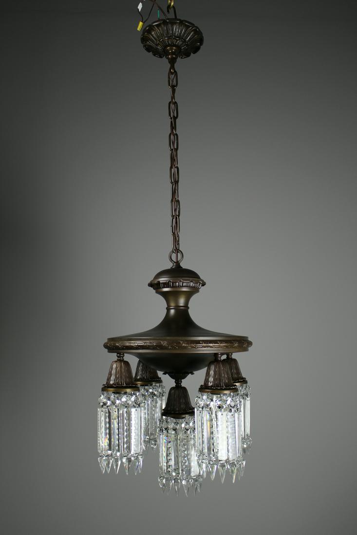 Colonial Revival Crystal Chandelier 5 light (1 of 6)