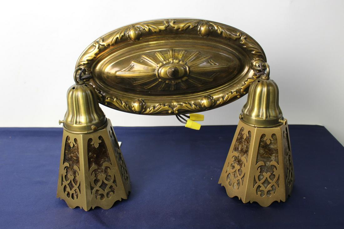 2 Light Flush Mount Embossed Body and Cut Out Shade (1 of 10)