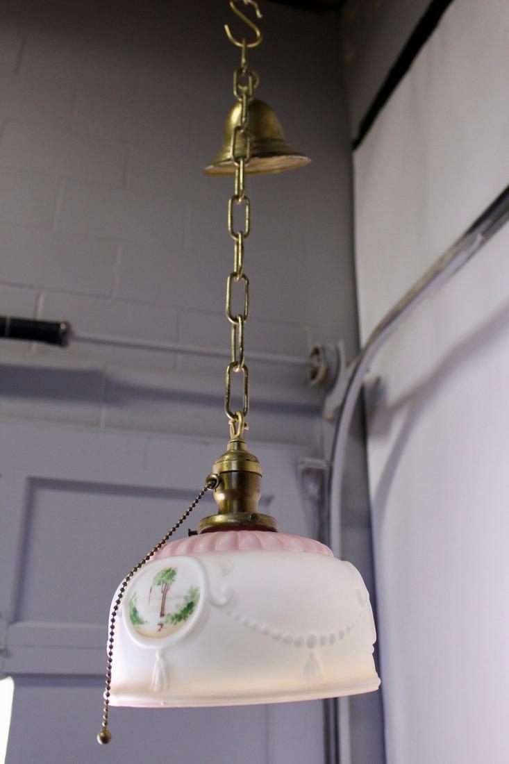 Single Drop Fixture with Hand Painted Shade (1 of 9)