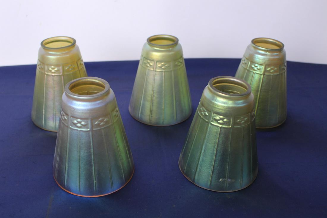 Set of 5 Handel Type Iridescent Shades (1 of 11)