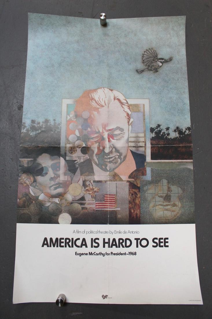 Vintage Movie Poster for "America Is Hard To See" 1970 (1 of 10)