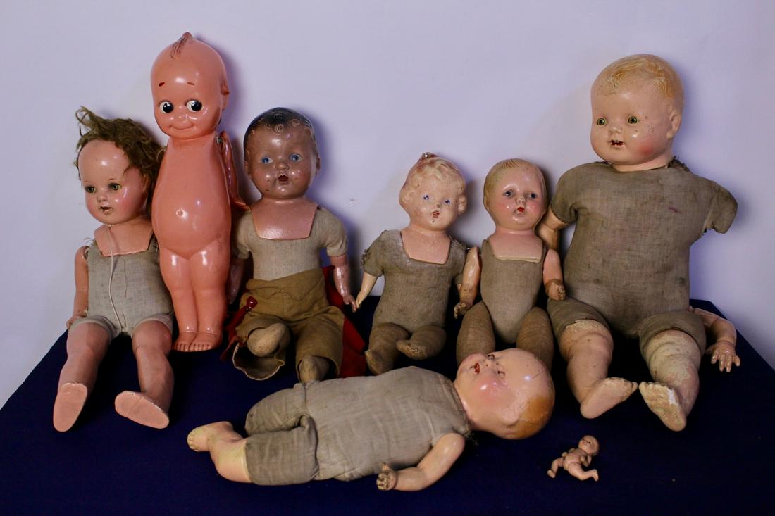 Set of 9 Antique Collectible Dolls (1 of 15)