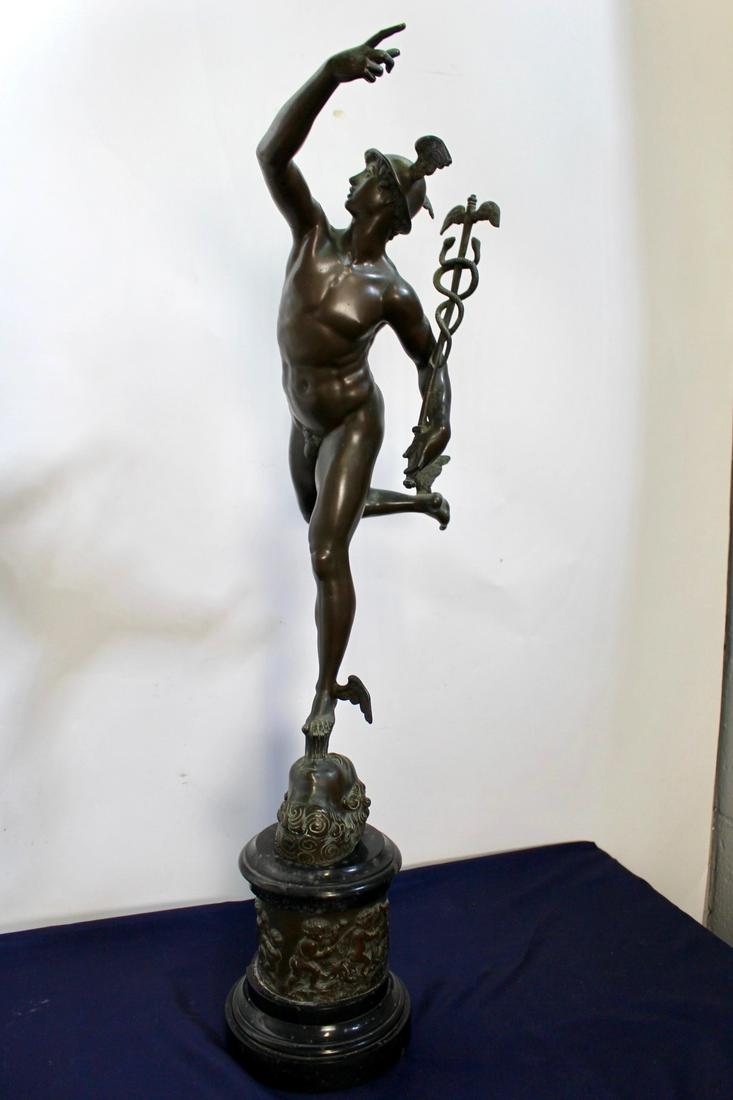 Circa 1900s Bronze Statue of Mercury (1 of 8)