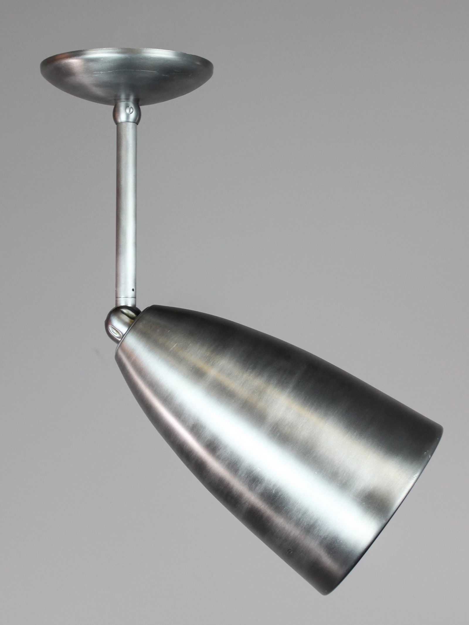 Pair of Mid Century Modern Nickel Pendant Light (1 of 7)