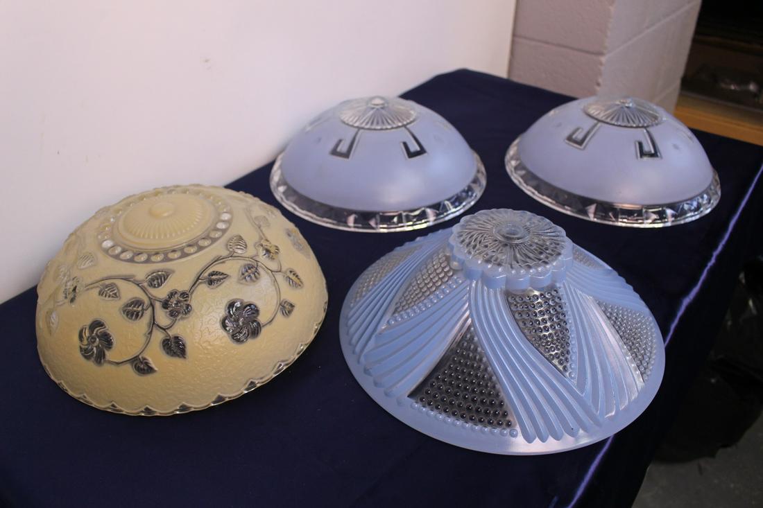 Set of 4 Art Deco Bedroom Glass Shades (1 of 12)