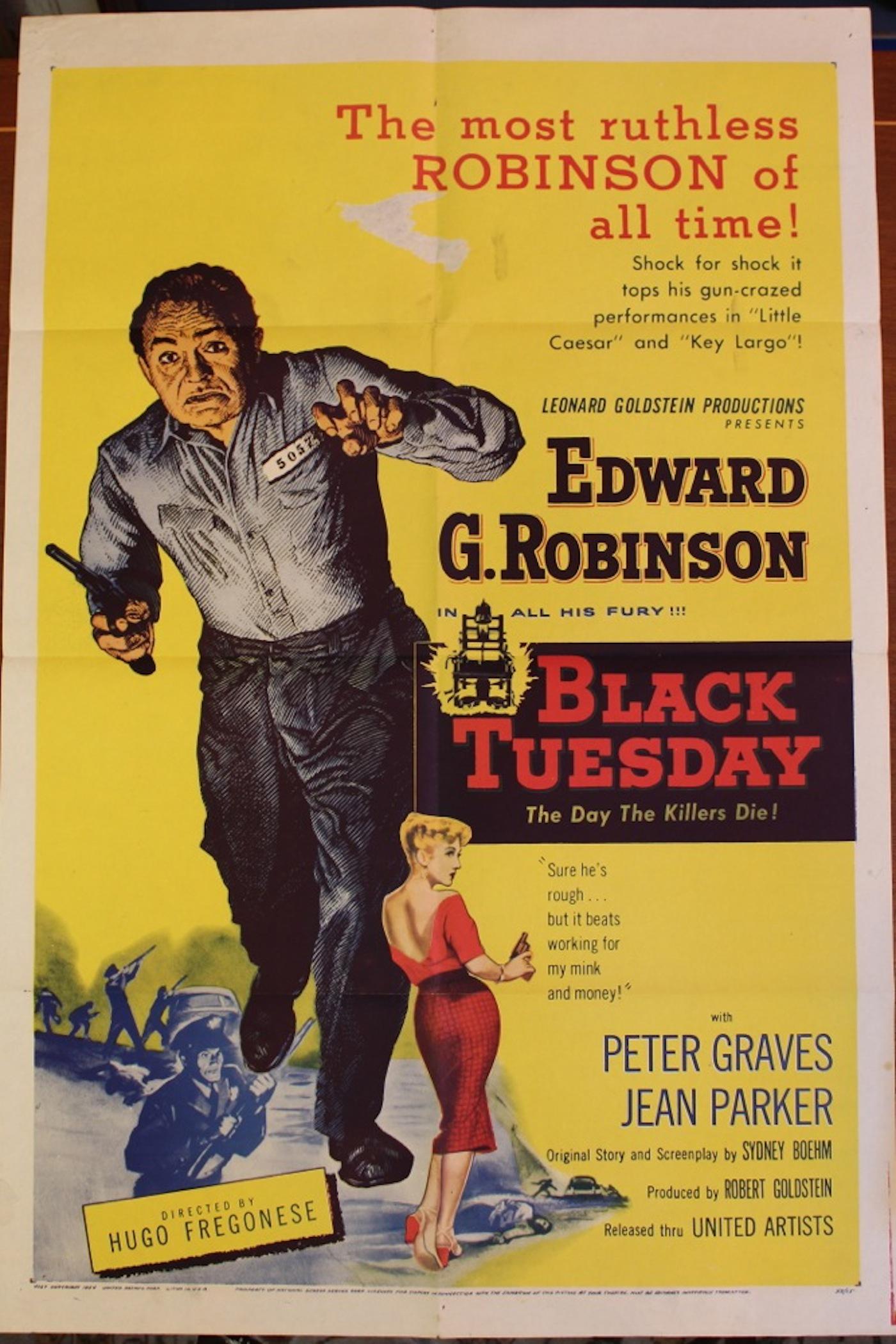 "Black Tuesday" Original Vintage Movie Poster 1954 (1 of 11)