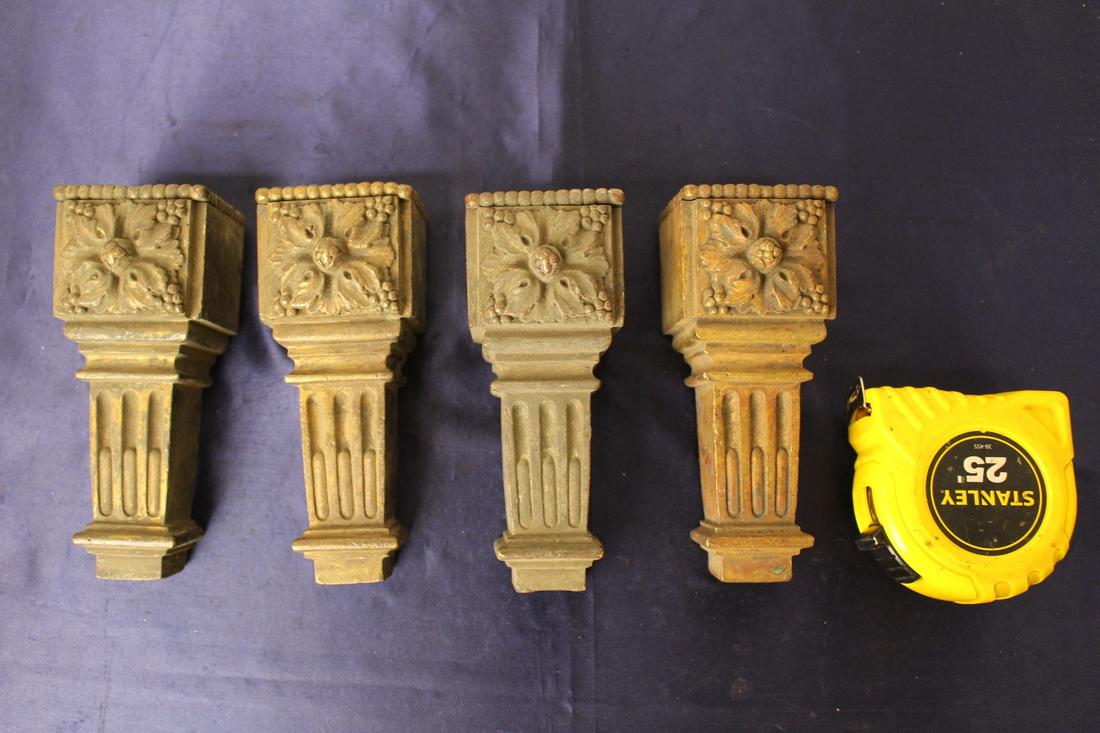 Cast Solid Brass Furniture Sabot Cover Parts Fragment Salvage (1 of 10)