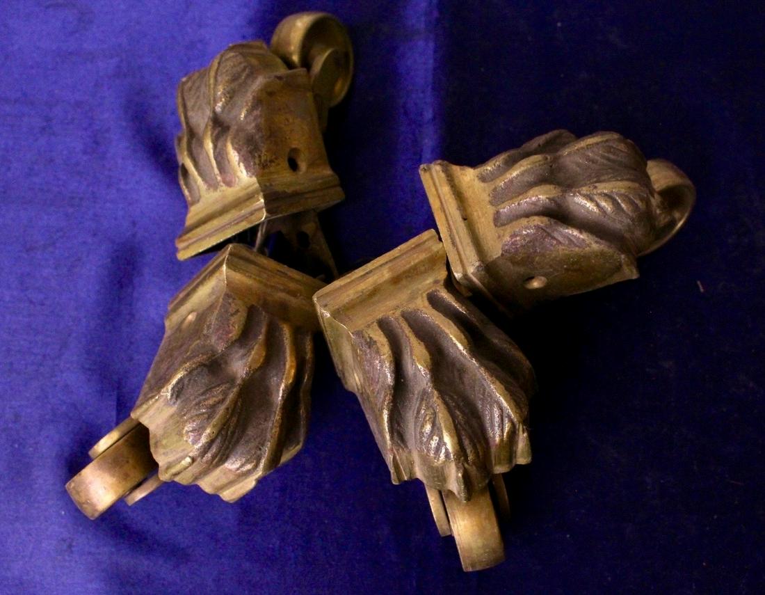 Solid Brass Claw Feet Furniture Swivel Caster Wheels: Set of 4 solid brass claw feet furniture swivel caster wheels. Each measures 2 1/2" x 3"x 1 1/2"