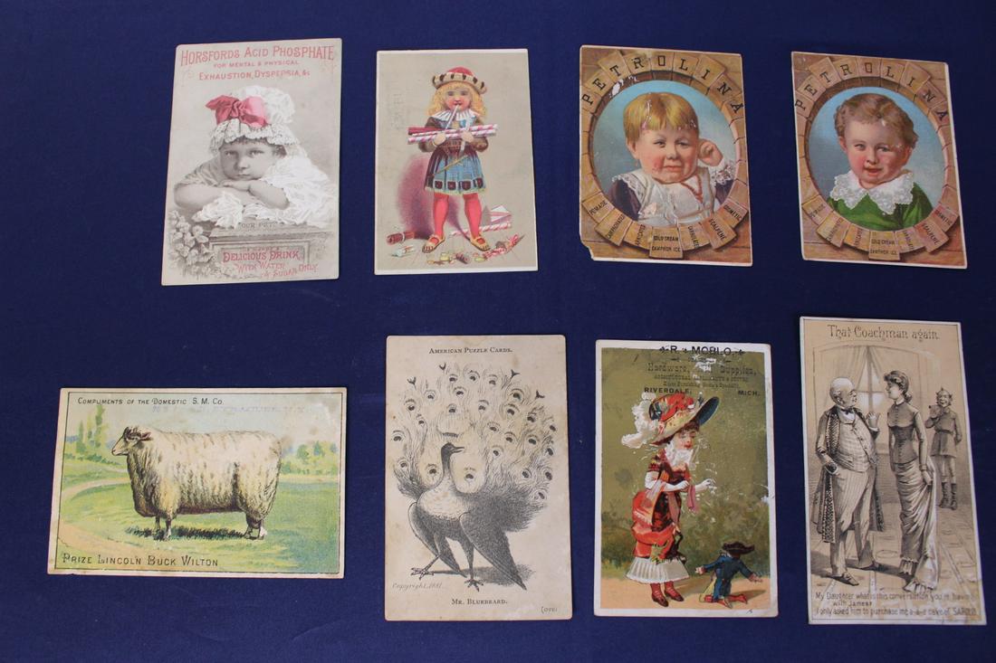 Set of 8 19th Century Trade Cards (1 of 9)