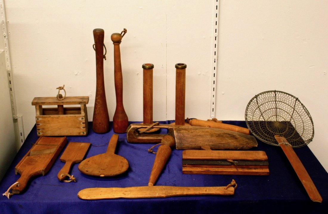19th Century Wood Kitchenwares 14 Pieces (1 of 5)