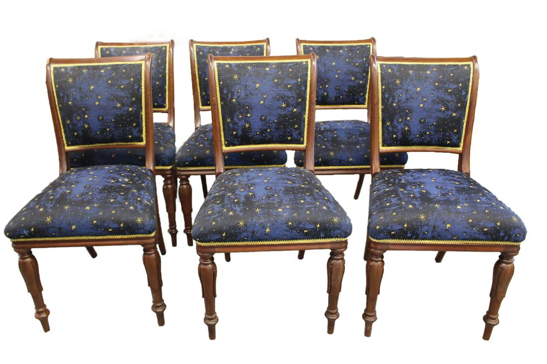 Circa 1880 Victorian Mahogany Chairs Set of 6 (1 of 12)