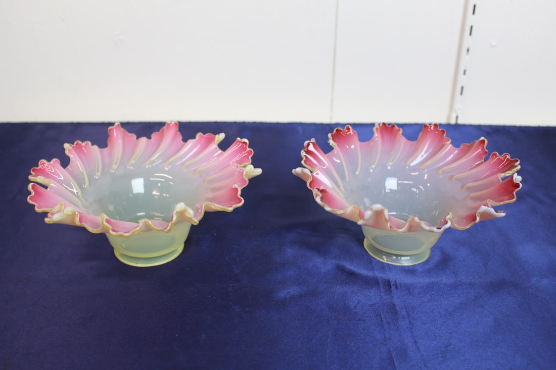 2 Rare Matching Victorian Opalescent to Cranberry Shades (1 of 10)
