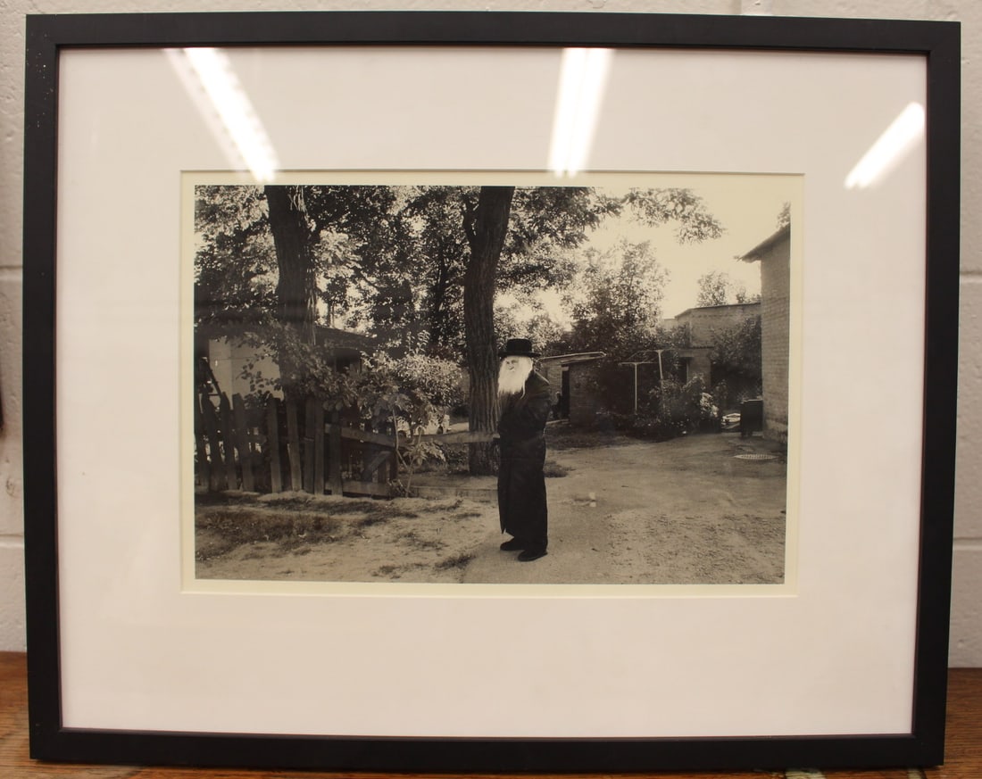 Black and White Photograph of Rabbi in Uman Ukraine by Lorne Greenberg: Black and white photograph of Rabbi in Uman, Ukraine by award winning Vancouver photographer Lorne Greenberg, year 2004. Lorne Greenberg is a Canadian photographer who is the recipients of several Can