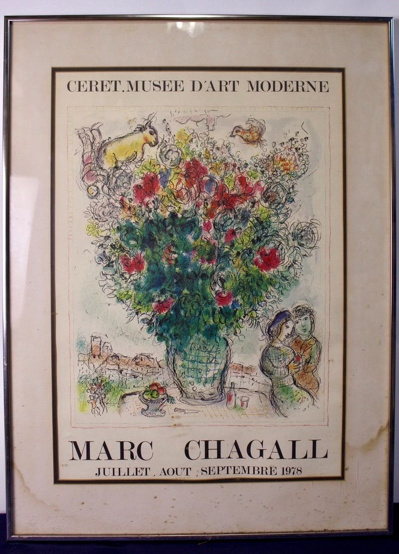 Marc Chagall 1978 Ceret Musee D' Art Modern Exhibit Poster (1 of 7)