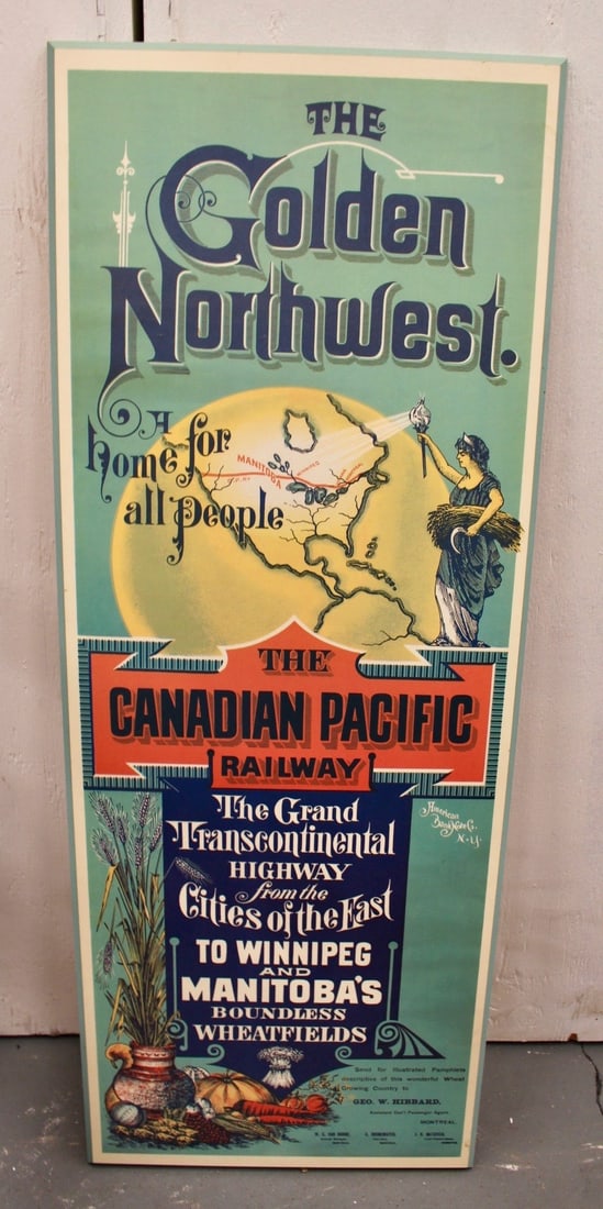 The Golden Northwest Home for All People Canadian Pacific Vintage Poster on Wood (1 of 6)