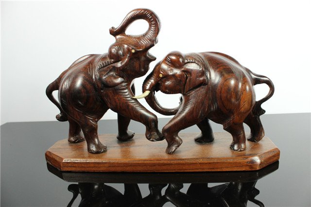 A huanghuali wooden elephant (1 of 5)