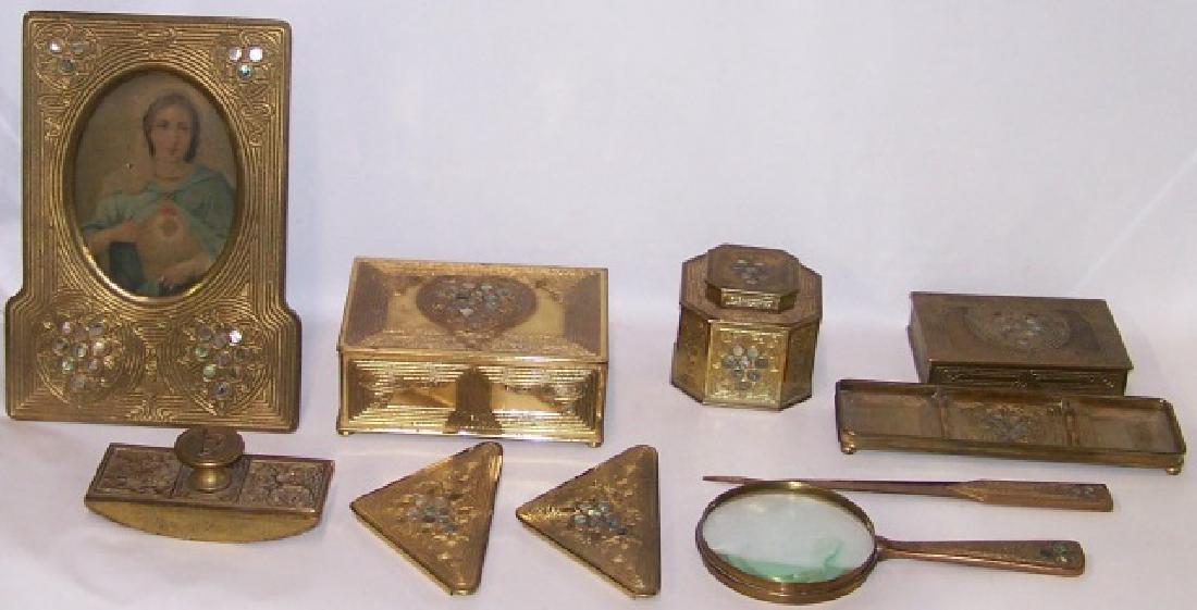 *10-PIECE TIFFANY BRONZE DESK SET (1 of 8)