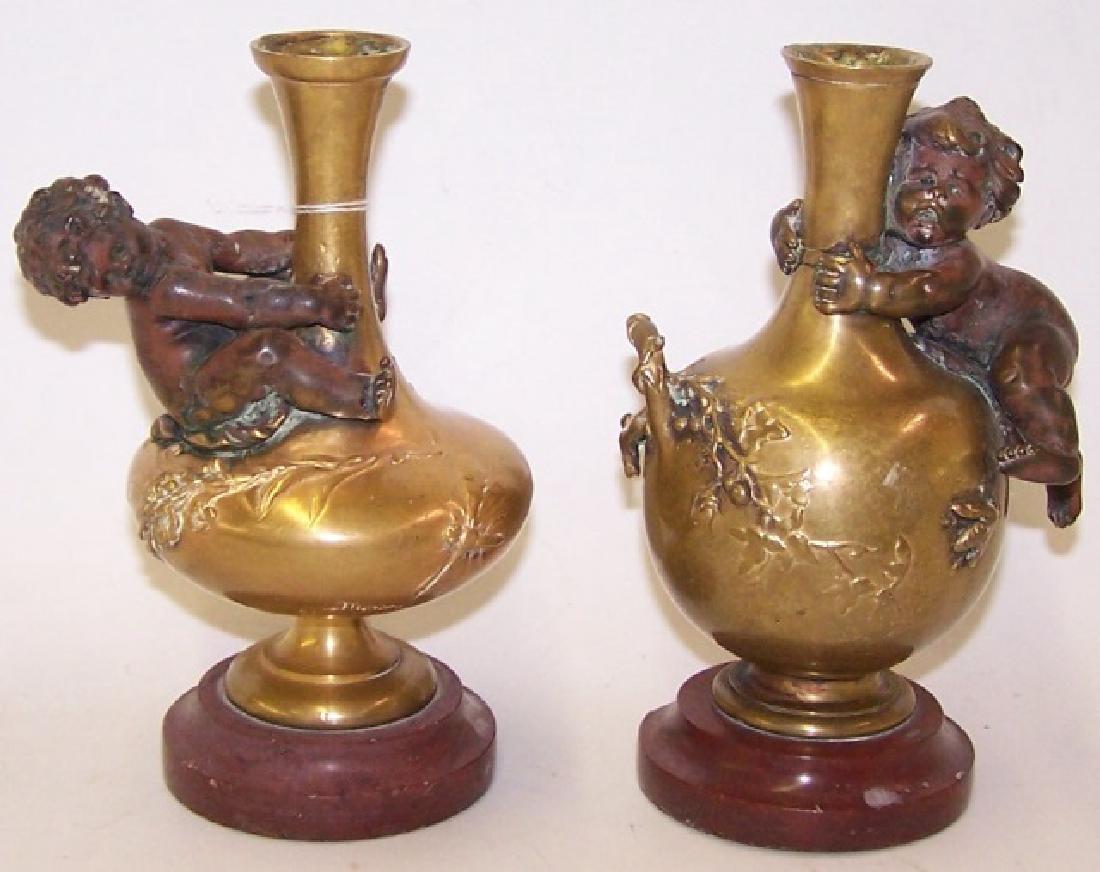 *PAIR OF CLASSICAL STYLE BRONZE VASES (1 of 3)