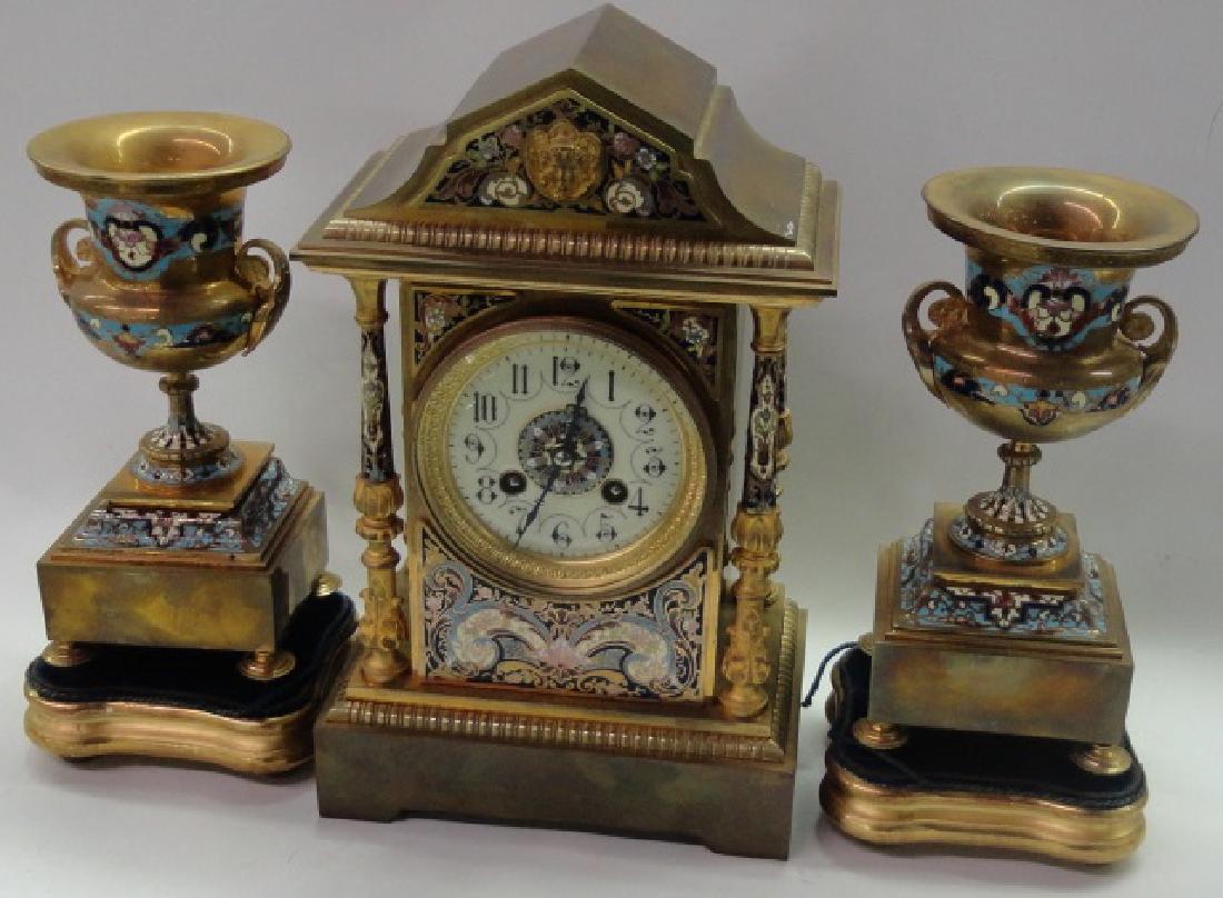 *3-PIECE CLOCK GARNITURE ENSEMBLE (1 of 3)