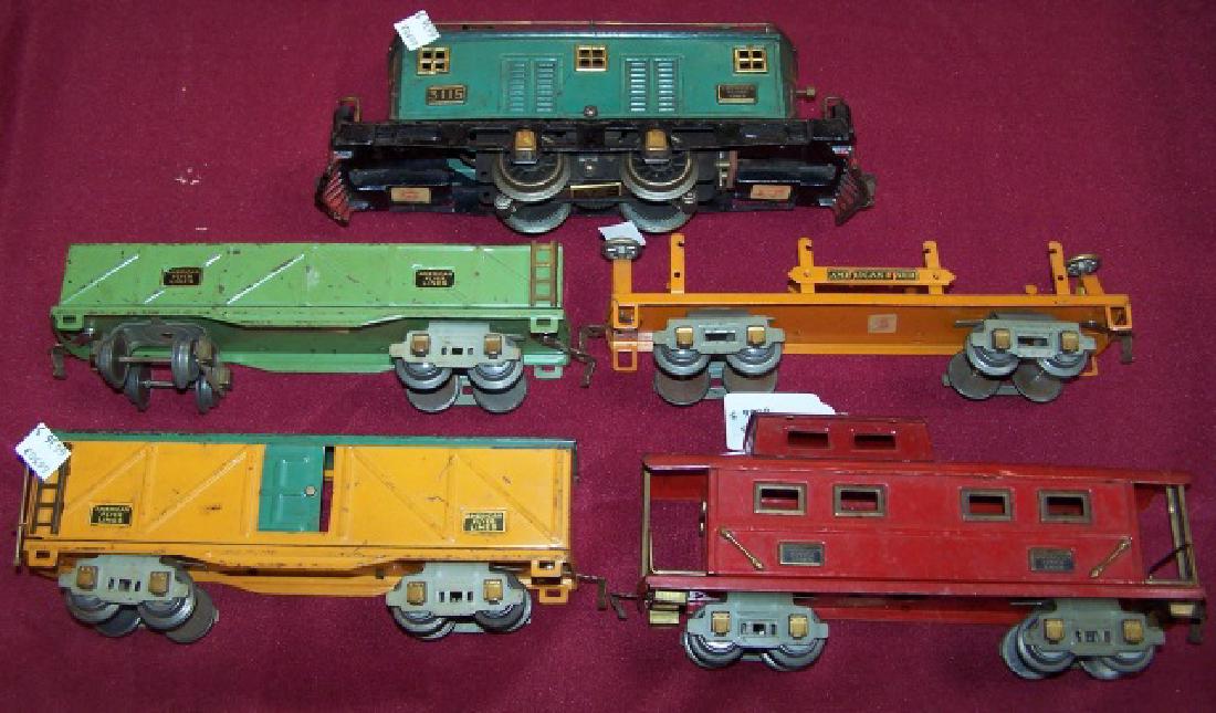 *AMERICAN FLYER 5-PIECE FREIGHT SET (1 of 1)