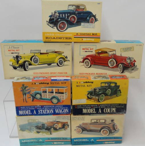 *7 Hubley Metal Model Car Kits