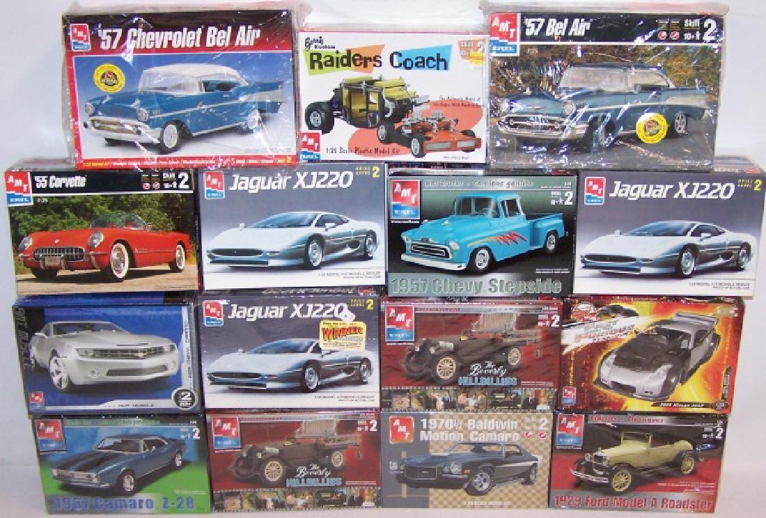 *15 AMT MODEL CAR KITS: 1:25 scale, in original boxes.