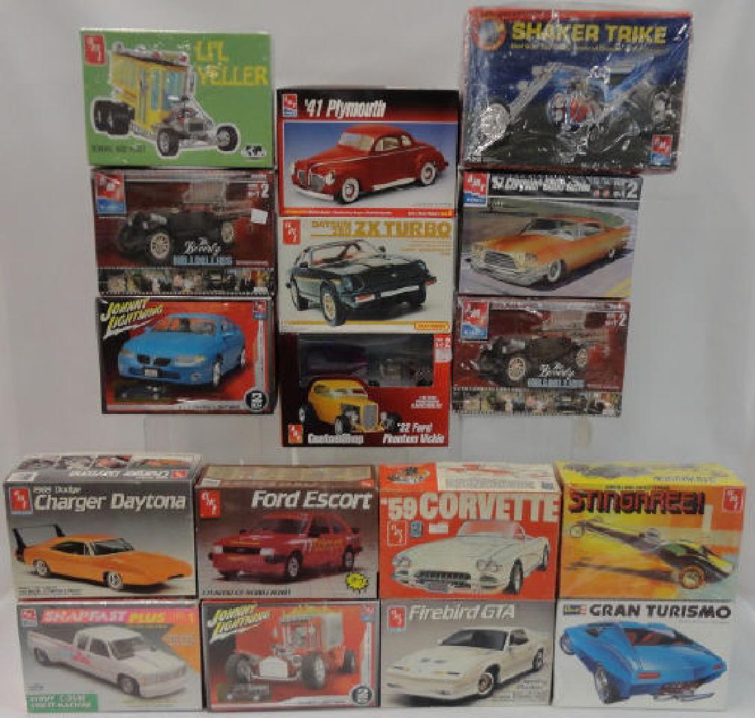 *17 AMT MODEL CAR KITS: 1:25 scale, in original boxes.