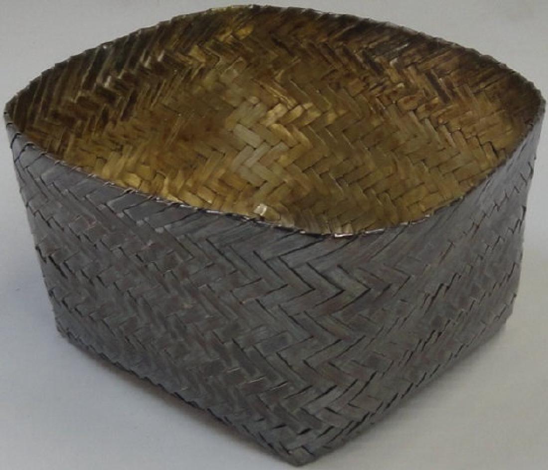 *MEXICAN STERLING SILVER WOVEN BASKET (1 of 2)