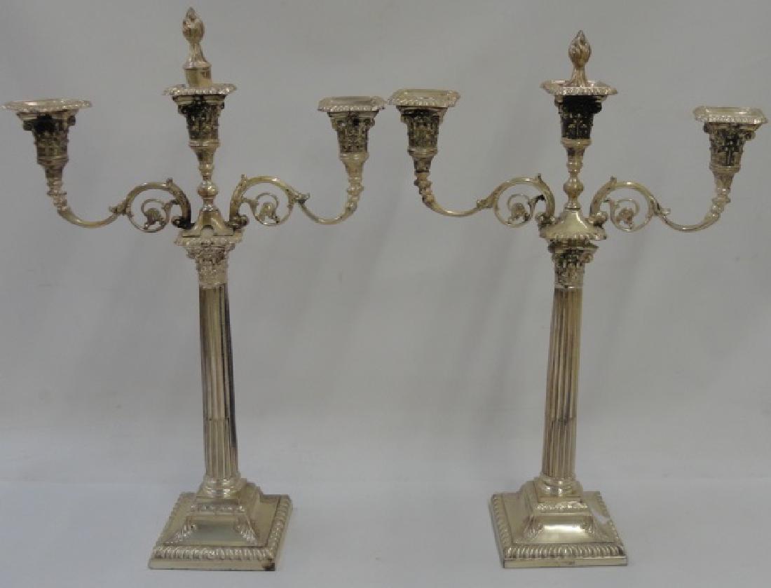 *PAIR OF ENGLISH STERLING SILVER CANDELABRA (1 of 1)