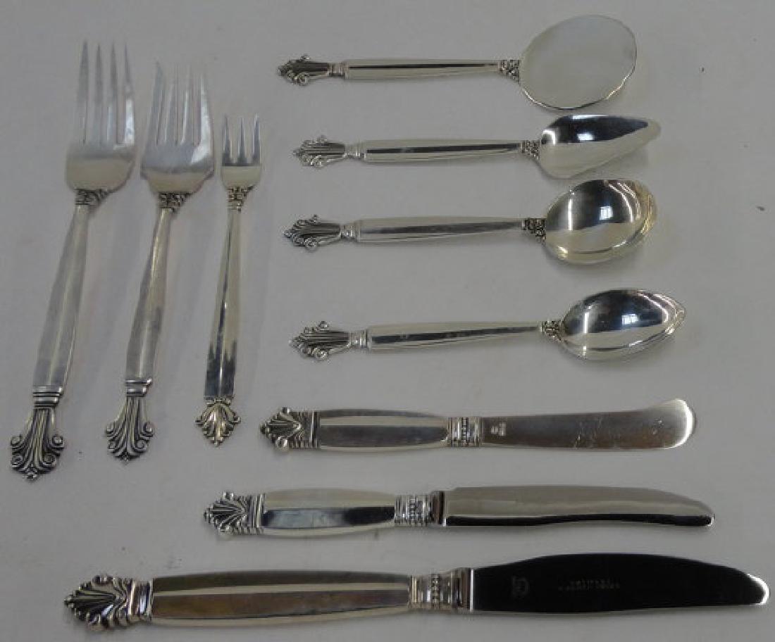 *199-PC SET OF GEORG JENSEN STERLING FLATWARE (1 of 4)
