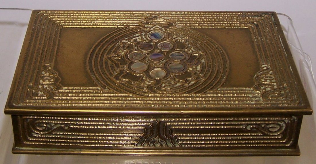 *TIFFANY BRONZE DESK BOX (1 of 3)