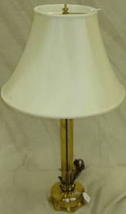 *CONTEMPORARY BRASS TABLE LAMP: By Hans Grag, approximate height 36".