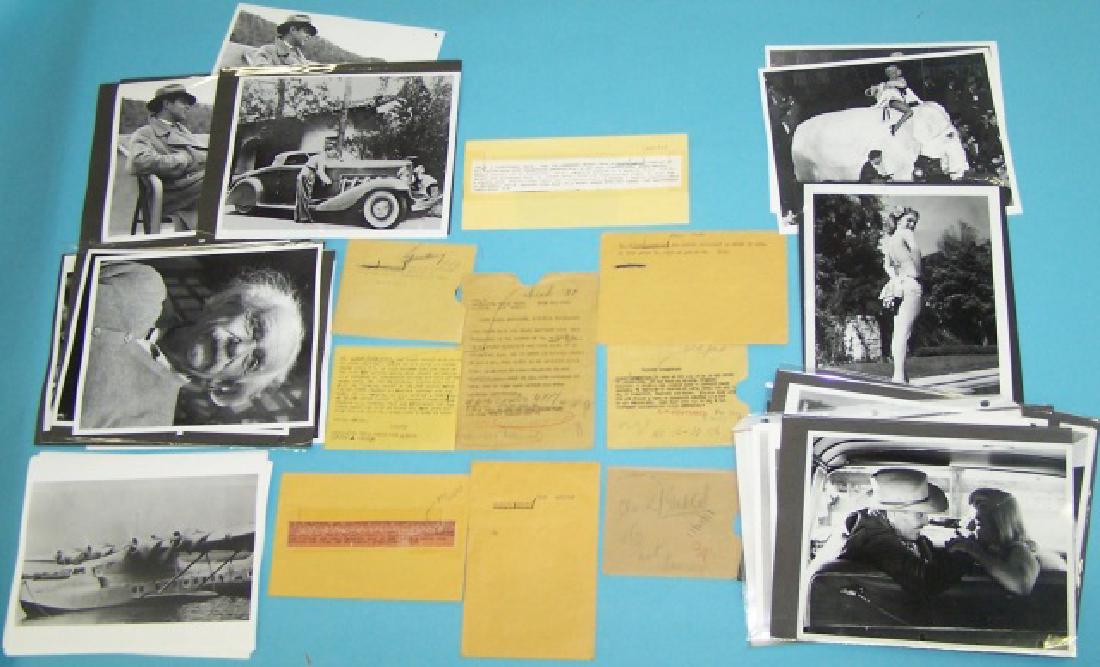 *GROUP OF ASSOCIATED PRESS PHOTO NEGATIVES: Clark Gable signing contract for "Gone with the Wind", Albert Schweitzer, Marilyn Monroe, Albert Einstein, etc., together with modern images of vintage photographs including Titanic, Hindenburg, early
